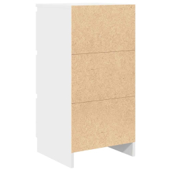 Komoda Biała 37,5x35x76 cm Drewno klejone