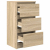 Komoda Sonoma Oak 37,5x35x76 cm Drewno klejone