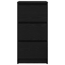 Komoda Czarny Dąb 37,5x35x76 cm Drewno klejone