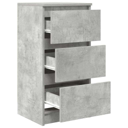 Komoda Betonowa Szara 37,5x35x76 cm Drewno klejone