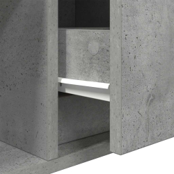 Szafka RTV Beton Szary 60x31x25,5 cm Drewno klejone