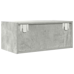 Szafka RTV Beton Szary 60x31x25,5 cm Drewno klejone