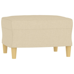Sofa 3-osobowa, kremowa, 180 cm, tapicerowana tkaniną