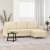 Sofa 3-osobowa, kremowa, 180 cm, tapicerowana tkaniną