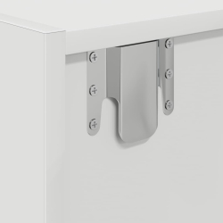 Szafka RTV Biała 60x31x25,5 cm Drewno klejone