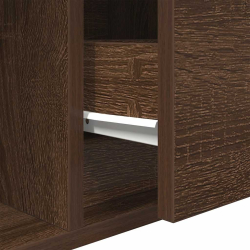 Szafka RTV Brązowy Dąb 60x31x25,5 cm Drewno klejone