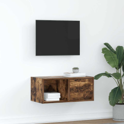 Szafka RTV Dąb wędzony 60x31x25,5 cm Drewno klejone