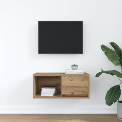 Szafka RTV Artisan Oak 60x31x25,5 cm Drewno klejone