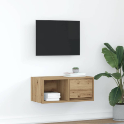 Szafka RTV Artisan Oak 60x31x25,5 cm Drewno klejone