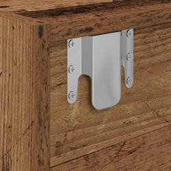 Szafka RTV Stare drewno 60x31x25,5 cm Drewno klejone