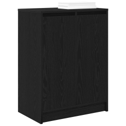 Szafka na buty Czarny dąb 57x34x76 cm Drewno klejone