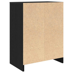 Szafka na buty Czarny dąb 57x34x76 cm Drewno klejone
