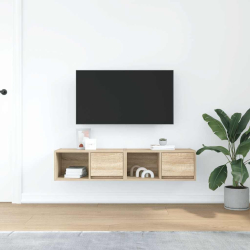 Szafki RTV 2 szt. Dąb Sonoma 60x31x25,5 cm Drewno klejone