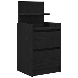 Szafki nocne z 2 szufladami 2 szt. Czarne 38x34x80 cm
