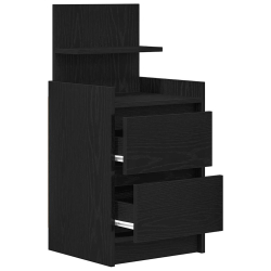 Szafki nocne z 2 szufladami 2 szt. Czarne 38x34x80 cm