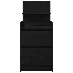Szafki nocne z 2 szufladami 2 szt. Czarne 38x34x80 cm