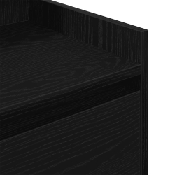 Szafki nocne z 2 szufladami 2 szt. Czarne 38x34x80 cm