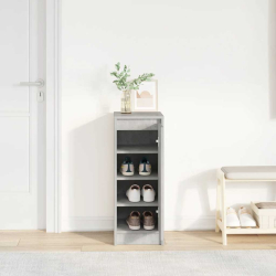 Szafka na buty Beton Szary 29,5x34x76 cm Drewno klejone
