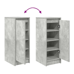 Szafka na buty Beton Szary 29,5x34x76 cm Drewno klejone