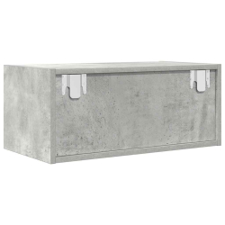 Szafki RTV 2 szt. Beton Szary 60x31x25,5 cm Drewno klejone