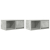 Szafki RTV 2 szt. Beton Szary 60x31x25,5 cm Drewno klejone