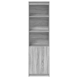 Komoda Szara Sonoma 50x35x180 cm Drewno klejone