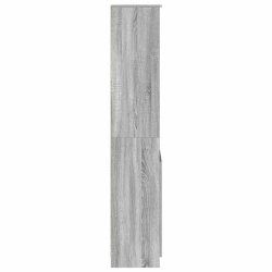 Komoda Szara Sonoma 50x35x180 cm Drewno klejone