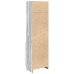 Komoda Szara Sonoma 50x35x180 cm Drewno klejone