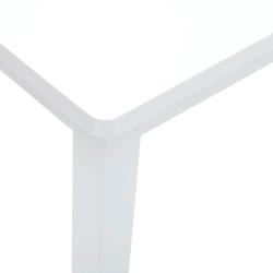 Ławka 110 cm Biała lite drewno guma