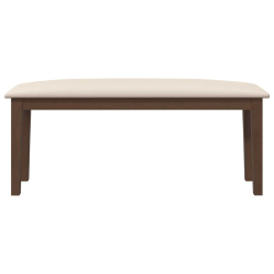 Ławka 110 cm Brązowa lite drewno guma
