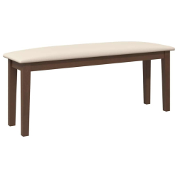 Ławka 110 cm Brązowa lite drewno guma