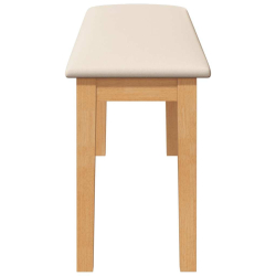 Ławka 110 cm Drewno lite Guma