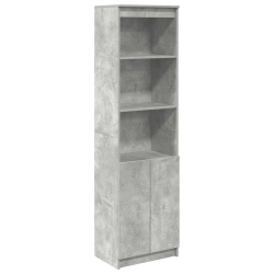 Komoda betonowa szara 50x35x180 cm Drewno klejone