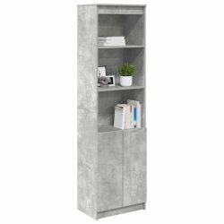 Komoda betonowa szara 50x35x180 cm Drewno klejone
