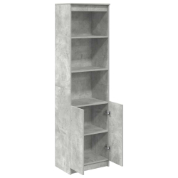 Komoda betonowa szara 50x35x180 cm Drewno klejone