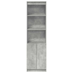 Komoda betonowa szara 50x35x180 cm Drewno klejone