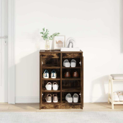 Szafka na buty Dąb wędzony 57x34x76 cm Drewno klejone