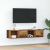 Szafki RTV 2 szt. Stare drewno 60x31x25,5 cm Drewno klejone