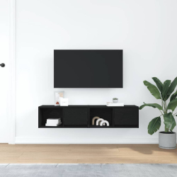 Szafki RTV 2 szt. Dąb czarny 60x31x25,5 cm Drewno klejone