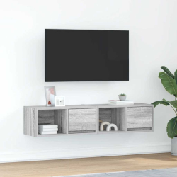 Szafki RTV 2 szt. Szary Sonoma 60x31x25,5 cm Drewno klejone