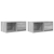 Szafki RTV 2 szt. Szary Sonoma 60x31x25,5 cm Drewno klejone
