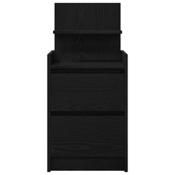 Szafka nocna z 2 szufladami Czarna 38x34x80 cm