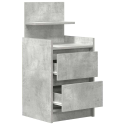 Szafki nocne z 2 szufladami 2 szt. Betonowy szary 38x34x80 cm