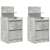 Szafki nocne z 2 szufladami 2 szt. Betonowy szary 38x34x80 cm