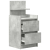 Szafki nocne z 2 szufladami 2 szt. Betonowy szary 38x34x80 cm