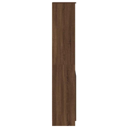Komoda Brązowy Dąb 50x35x180 cm Drewno klejone