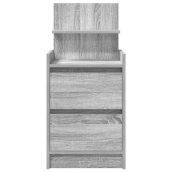 Szafka nocna z 2 szufladami Szary Sonoma 38x34x80 cm