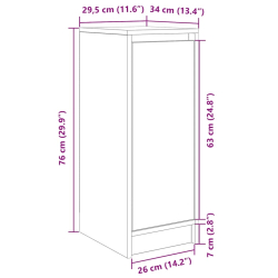 Szafka na buty Sonoma Oak 29,5x34x76 cm Drewno klejone
