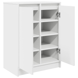 Szafka na buty Biała 57x34x76 cm Drewno klejone