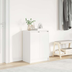 Szafka na buty Biała 57x34x76 cm Drewno klejone